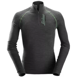 Snickers Workwear Snickers FlexiWork Langärmliges T-Shirt, Anthrazitgrau Melange, Herren