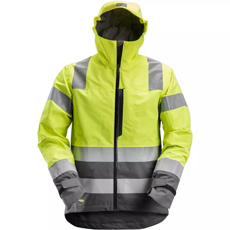 Snickers Workwear Snickers AllroundWork Shelljacke, Hi-Vis Gelb /Steel Grey, Herren 12 Snickers Workwear Snickers AllroundWork Shelljacke, Hi-Vis Gelb /Steel Grey, Herren – Bild 10