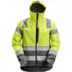 Snickers Workwear Snickers AllroundWork Shelljacke, Hi-Vis Gelb /Steel Grey, Herren