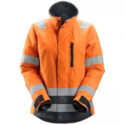 Snickers Workwear Snickers AllroundWork Damen Softshelljacke, HI-Vis Orange/Steel Grey