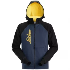Snickers Workwear Snickers AllroundWork Logo Kapuzensweatshirt, Navy/Schwarz, Herren