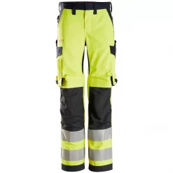 Snickers Workwear Snickers ProtecWork Damen Arbeitshose, Hi-Vis Gelb/marine