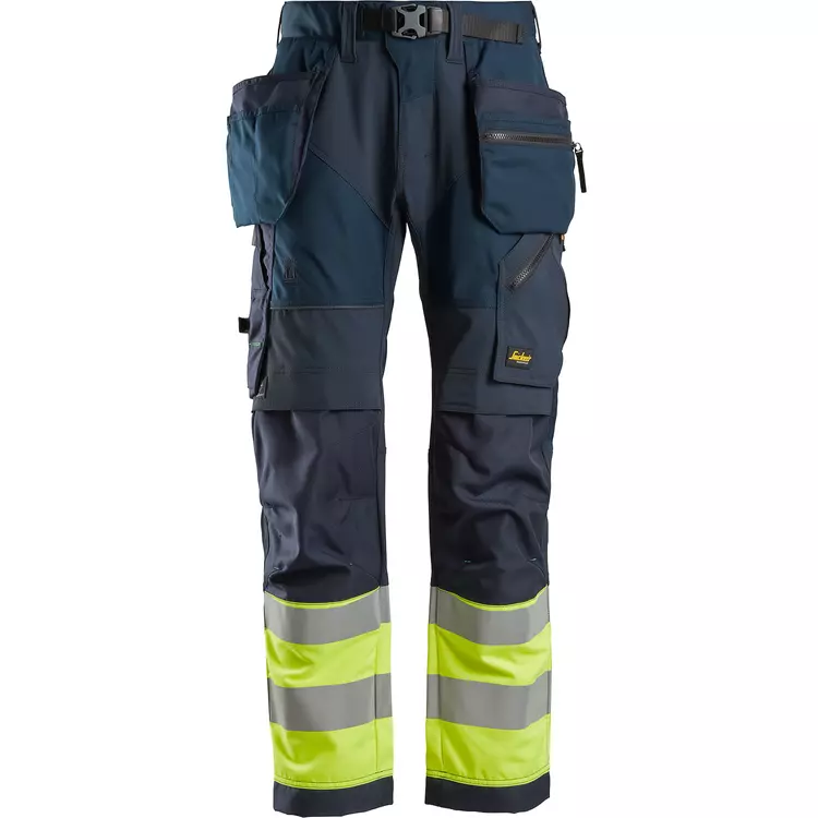 Snickers Workwear Snickers FlexiWork Handwerkerhose, Marine/Hi-Vis Gelb, Herren 3 Snickers Workwear Snickers FlexiWork Handwerkerhose, Marine/Hi-Vis Gelb, Herren