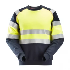 Snickers Workwear Snickers ProtecWork Sweatshirt, Marine/Hi-Vis Gelb, Herren