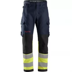 Snickers Workwear Snickers ProtecWork Arbeitshose, Marine/Hi-Vis Gelb, Herren