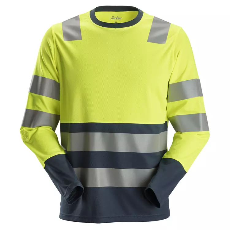 Snickers Workwear Snickers AllroundWork Langärmliges T-Shirt, Hi-vis Gelb/marine, Herren 3 Snickers Workwear Snickers AllroundWork Langärmliges T-Shirt, Hi-vis Gelb/marine, Herren