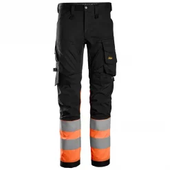 Snickers Workwear Snickers AllroundWork Arbeitshose, Schwarz/Hi-vis Orange, Herren