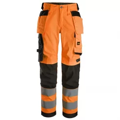 Snickers Workwear Snickers Damen Handwerkerhose, Hi-Vis Orange/Schwarz