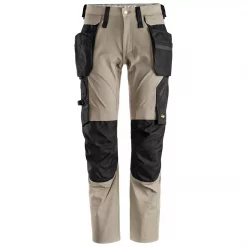 Snickers Workwear Snickers LiteWork Handwerkerhose Full Stretch, Khaki/Schwarz, Herren