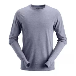 Snickers Workwear Snickers AllroundWork Langärmliges T-Shirt Merinowolle, Dunkel Blaumeliert, Herren