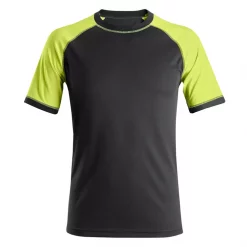 Snickers Workwear Snickers AllroundWork Neon T-Shirt, Schwarz/Neon Gelb, Herren