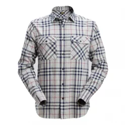 Snickers Workwear Snickers AllroundWork Flanellhemd, Grau/Rot, Herren