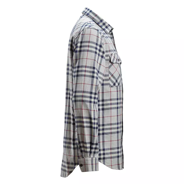 Snickers Workwear Snickers AllroundWork Flanellhemd, Grau/Rot, Herren 7 Snickers Workwear Snickers AllroundWork Flanellhemd, Grau/Rot, Herren – Bild 5