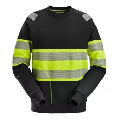 Snickers Workwear Snickers Sweatshirt, Schwarz/Hi-Vis Gelb, Herren