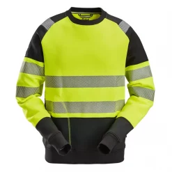 Snickers Workwear Snickers Sweatshirt, Hi-vis Gelb/Schwarz, Herren
