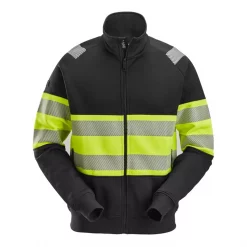Snickers Workwear Snickers Sweatjacke, Schwarz/Hi-Vis Gelb, Herren