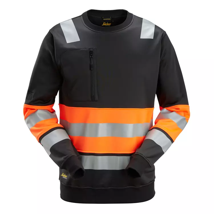 Snickers Workwear Snickers Sweatshirt, Schwarz/Hi-vis Orange, Herren 3 Snickers Workwear Snickers Sweatshirt, Schwarz/Hi-vis Orange, Herren