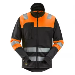 Snickers Workwear Snickers Sweatjacke, Schwarz/Hi-vis Orange, Herren