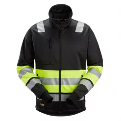 Snickers Workwear Snickers Sweatjacke, Schwarz/Hi-Vis Gelb, Herren
