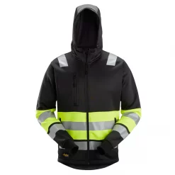 Snickers Workwear Snickers Hoodie, Schwarz/Hi-Vis Gelb, Herren