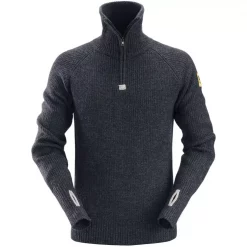 Snickers Workwear Snickers AllroundWork Wollpullover Mit Kurzem Reißverschluss, Waldgrün, Herren, Marine -Snickers Workwear Verkäufe 91739 10