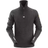 Snickers Workwear Snickers AllroundWork Wollpullover Mit Kurzem Reißverschluss, Dunkelgrau Melange, Herren -Snickers Workwear Verkäufe 91740 10 1