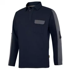 Snickers Workwear Snickers Rugbyshirt AllroundWork, Stahlgrau/Schwarz, Herren -Snickers Workwear Verkäufe 91744 10