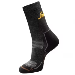 Snickers Workwear Snickers RuffWork Cordura® Wollsocken 2er Pack, Anthrazit Melange/Schwarz, Zubehör & Sicherheit